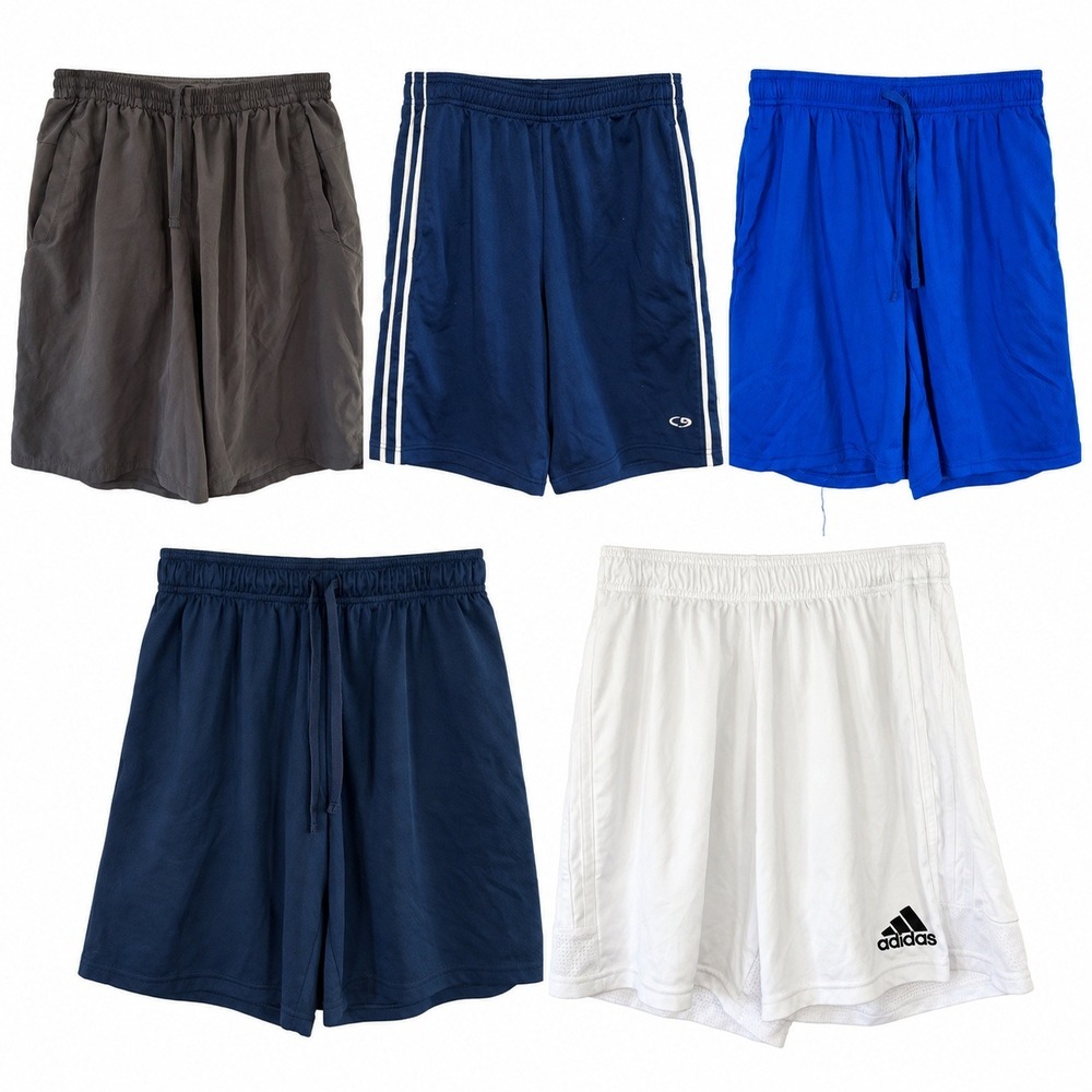 Mixed Lot of 5 Athletic Shorts Mens M Multi C9 Champion Athletic Works Mesh Gym